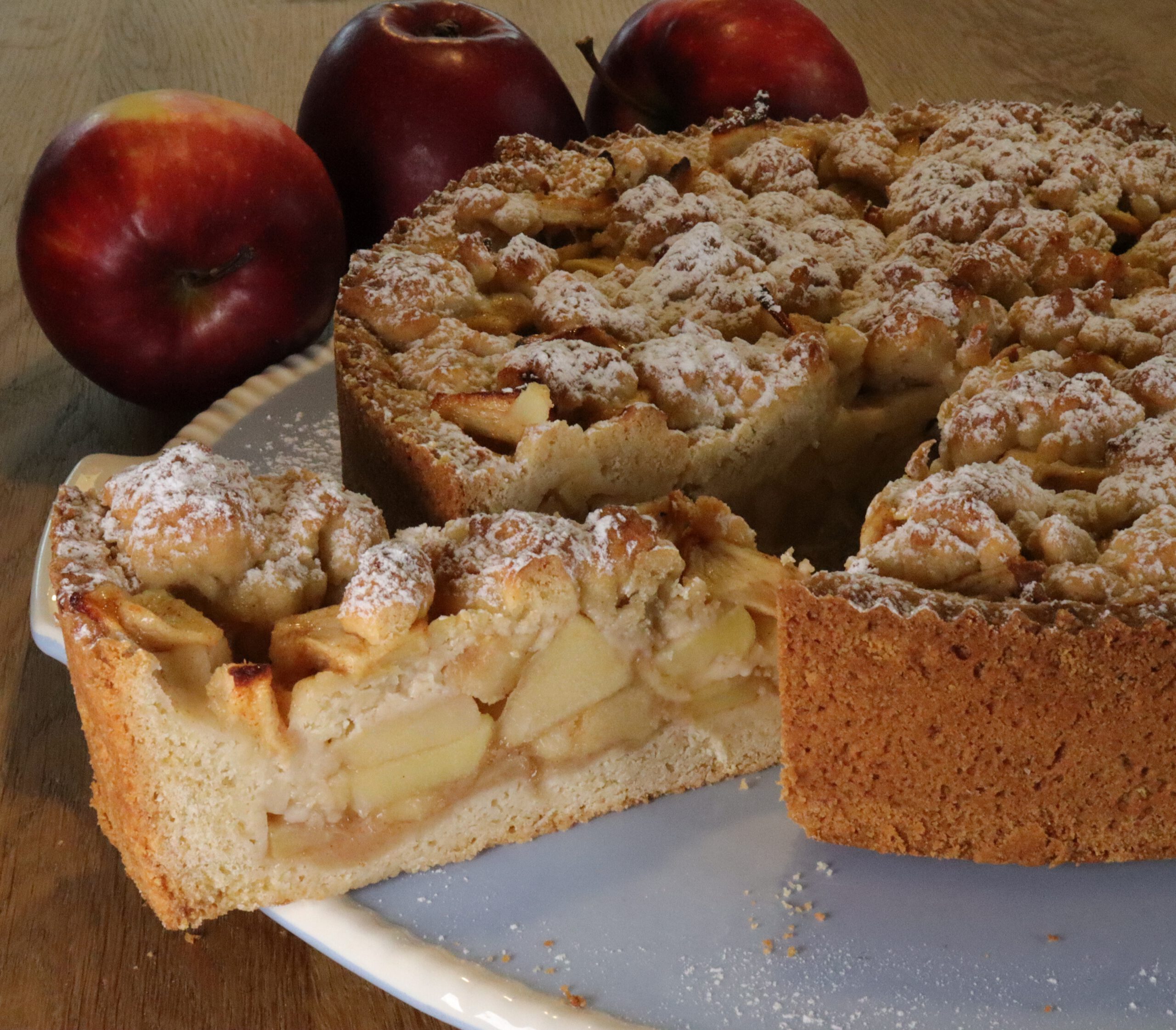 Sunken apple cake Streuselkind